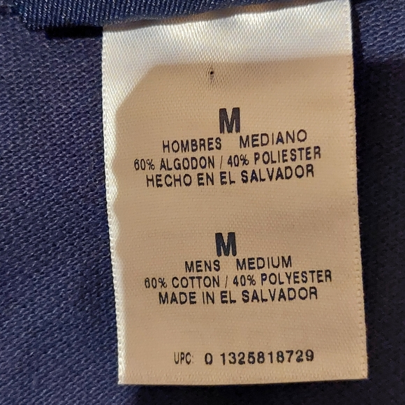 Puritan Men's Cotton Blend Navy Polo Size M - Picture 4 of 6